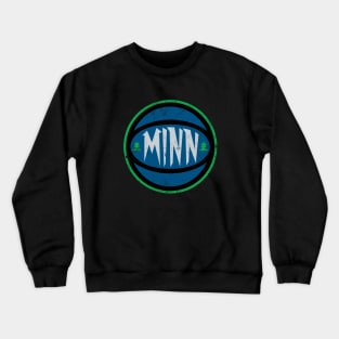 Minnesota Retro Ball - Black Crewneck Sweatshirt
